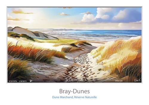 Affiche Dune Marchand - Bray Dunes