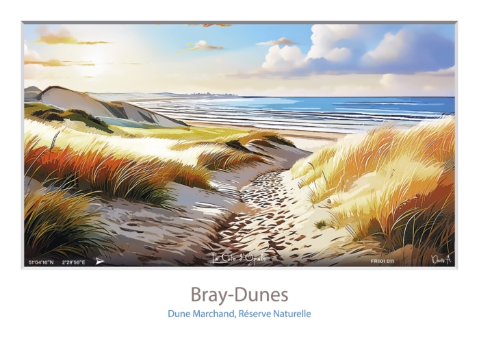 Affiche Dune Marchand - Bray Dunes