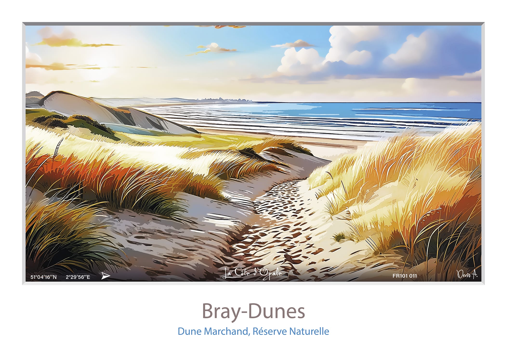 Affiche Bray Dunes Dume Marchand FR101 011