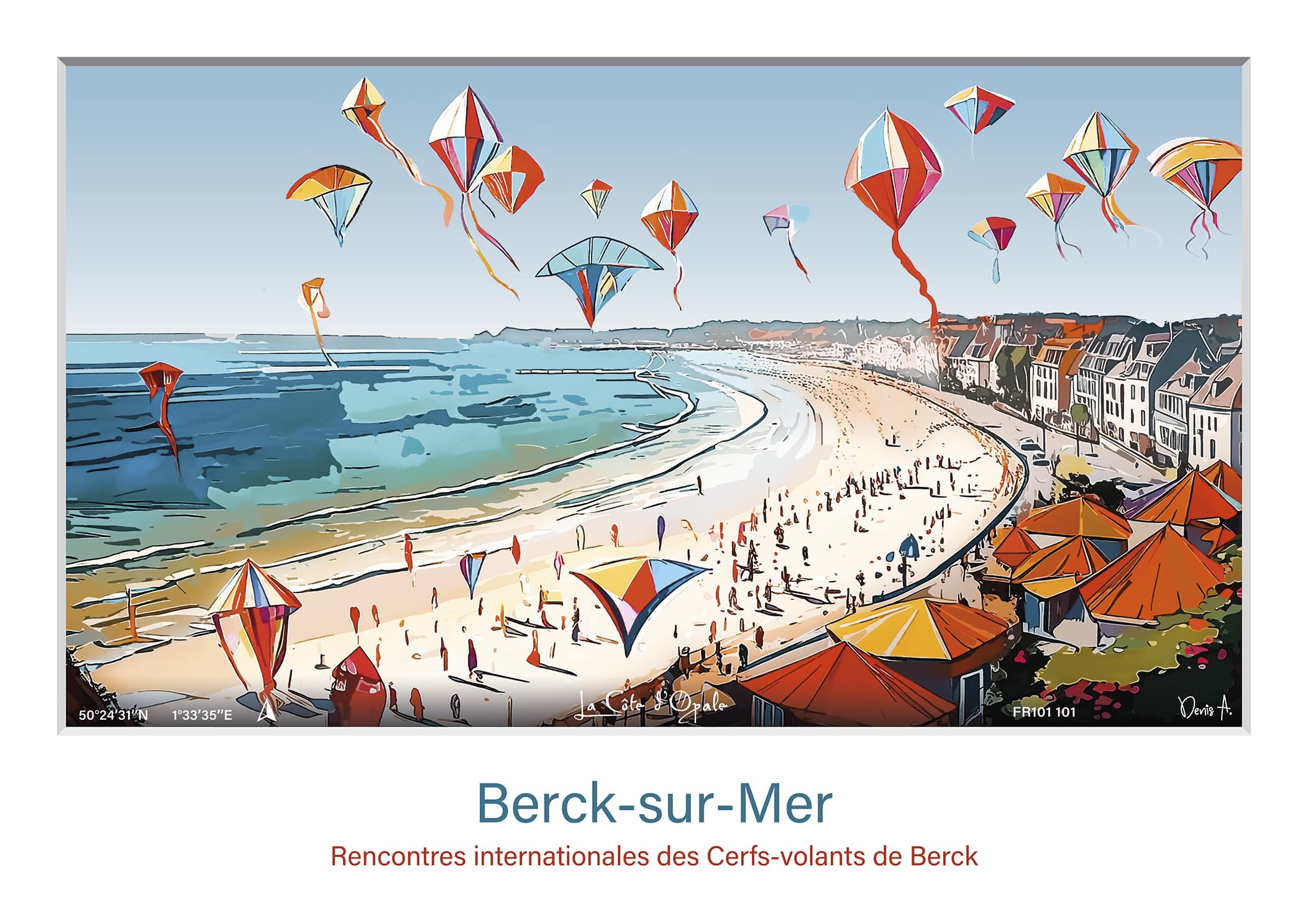 Affiche Berck sur Mer Rencontres internationales des Cerfs volants de Berck FR101 101