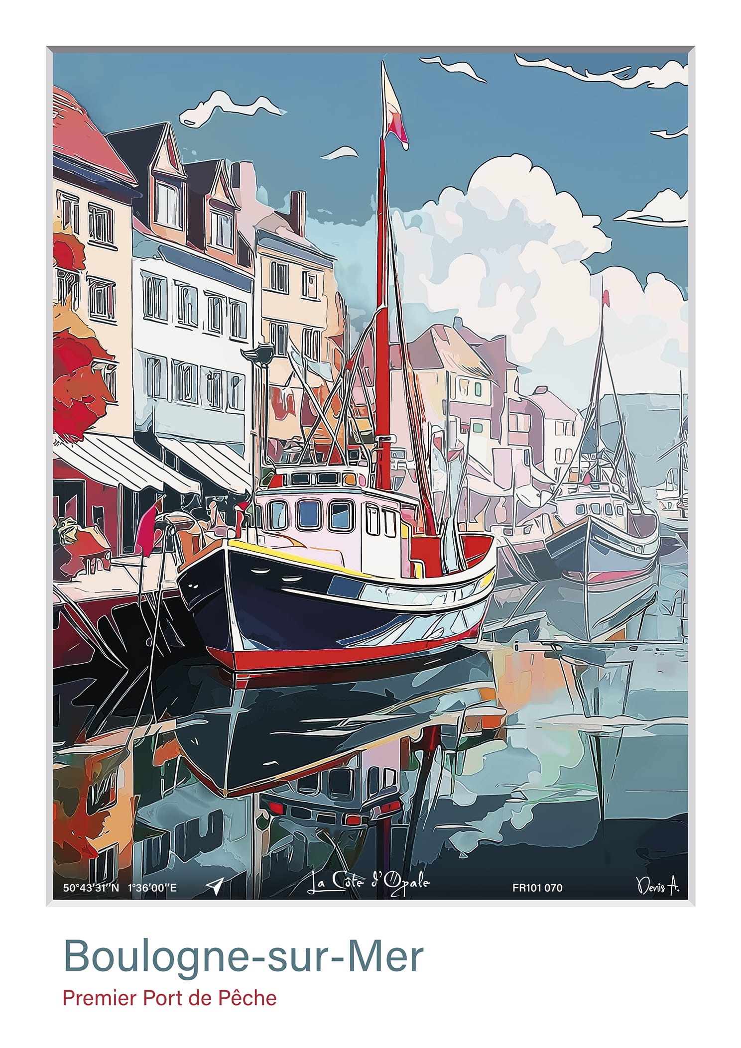 Affiche Boulogne sur Mer Premier Port de Peche FR101 070