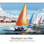 Affiche Régate de dériveurs - Boulogne-sur-Mer