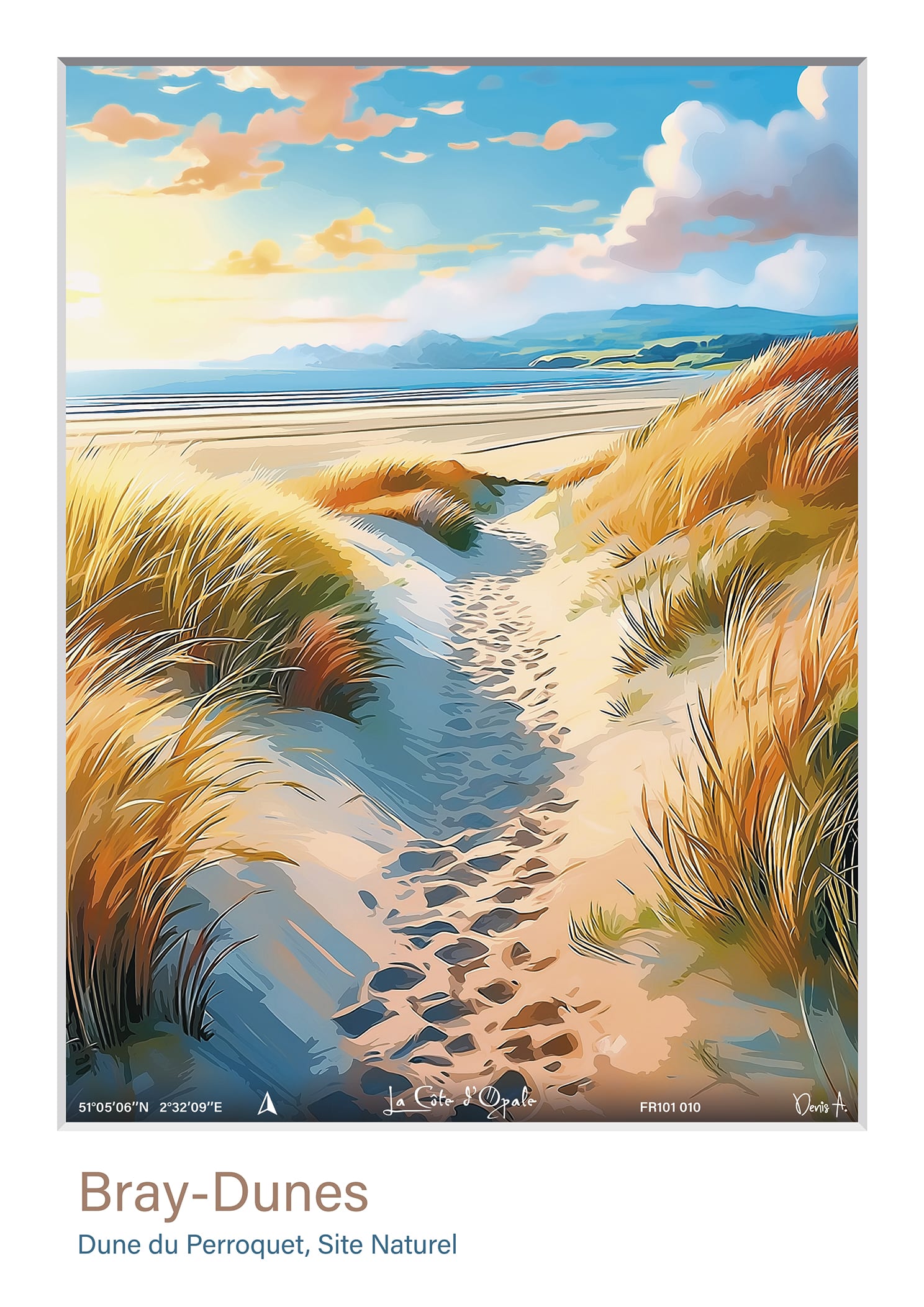 Affiche Bray Dunes Dune du Perroquet FR101 010