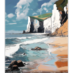 Affiche Plage du Cap Blanc-Nez - Escalles