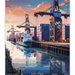 Affiche Grand Port Maritime Terminal container - Dunkerque