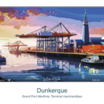 Affiche Grand Port Maritime Terminal marchandises - Dunkerque