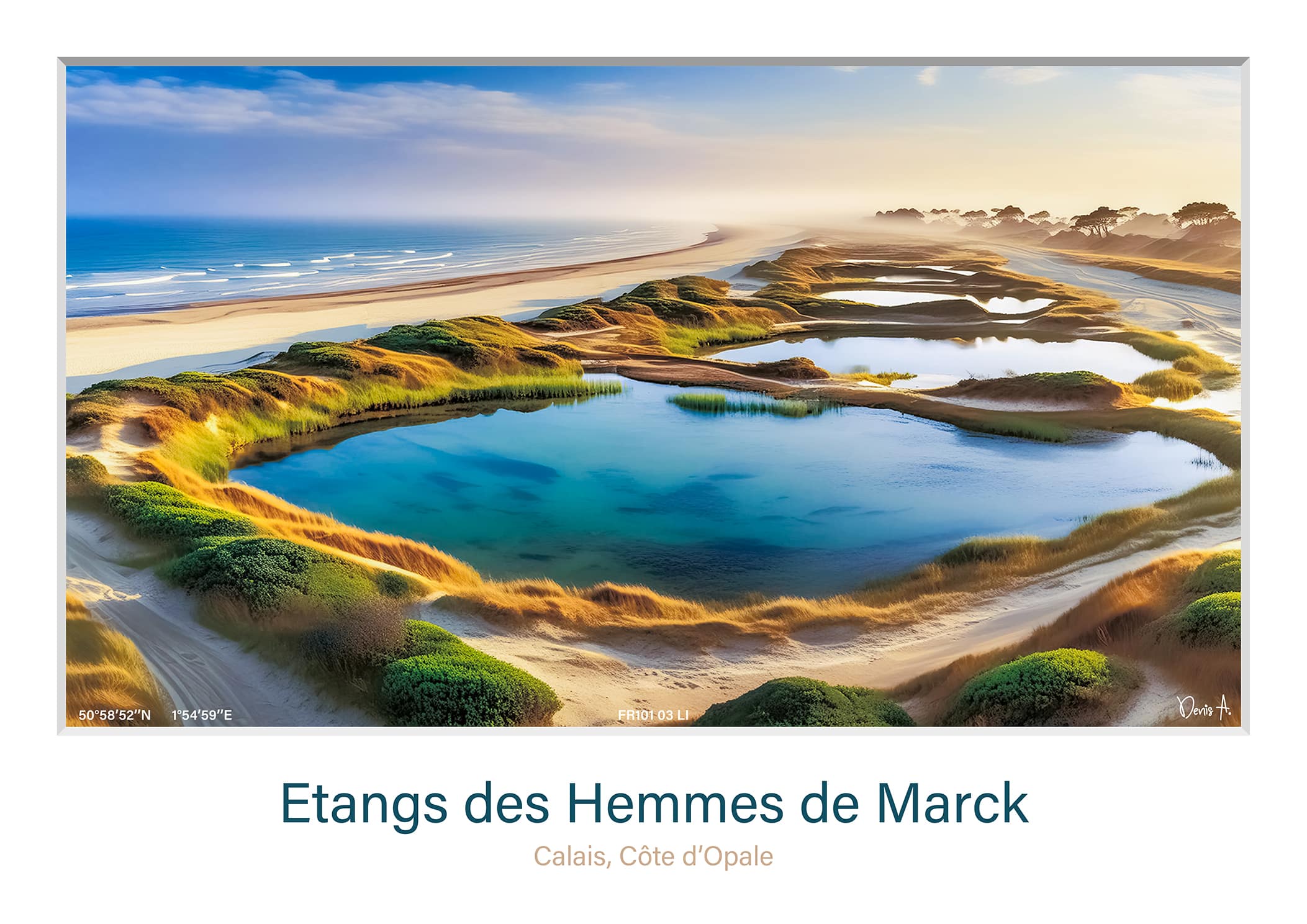 Affiche Etangs des Hemmes de Marck - Calais FR101 03 LI