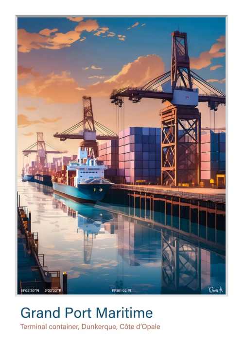 Affiche Grand Port Maritime - Dunkerque FR101 02 PI