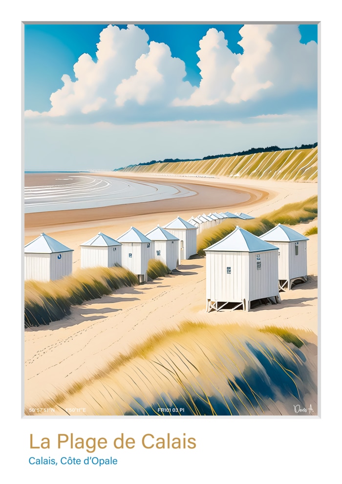 Affiche La Plage de Calais - Calais FR101 03 PI