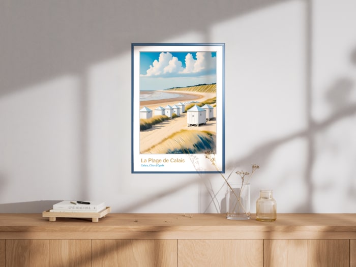 Affiche La Plage de Calais - Calais FR101 03 PI A3 Cadre