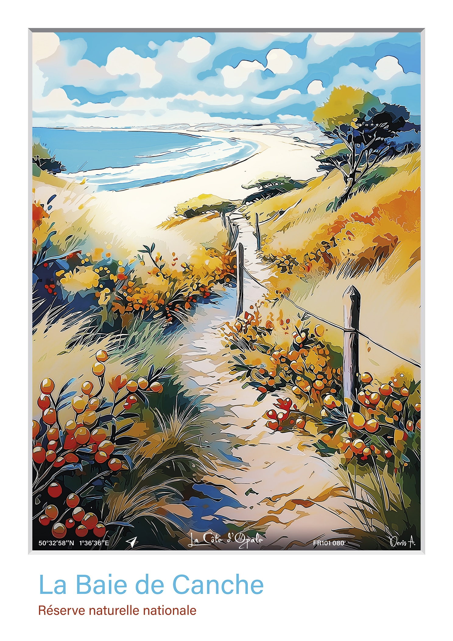 Affiche La baie de Canche Reserve naturelle nationale FR101 080