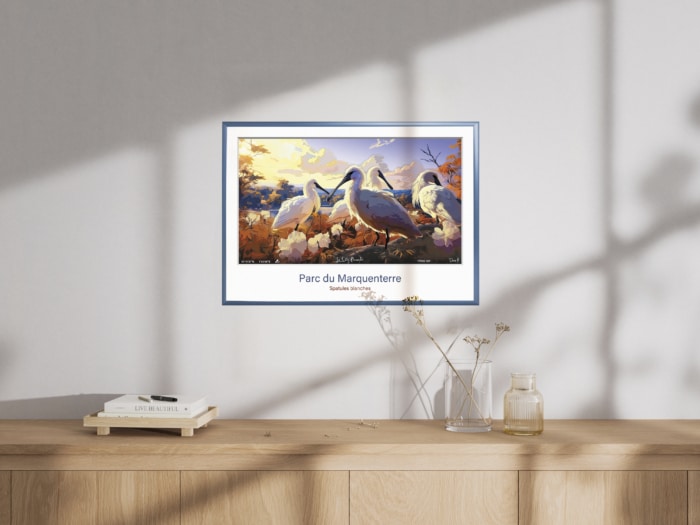 Affiche Spatules blanches - Parc ornithologique du Marquenterre – Image 7