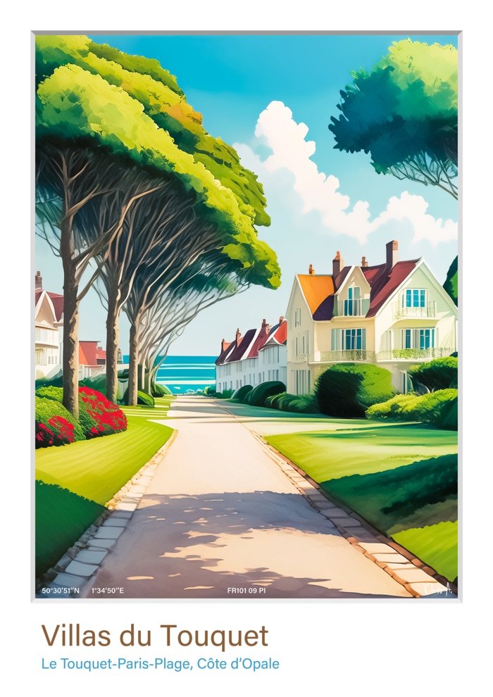 Affiche Villas du Touquet - Le Touquet-Paris-Plage