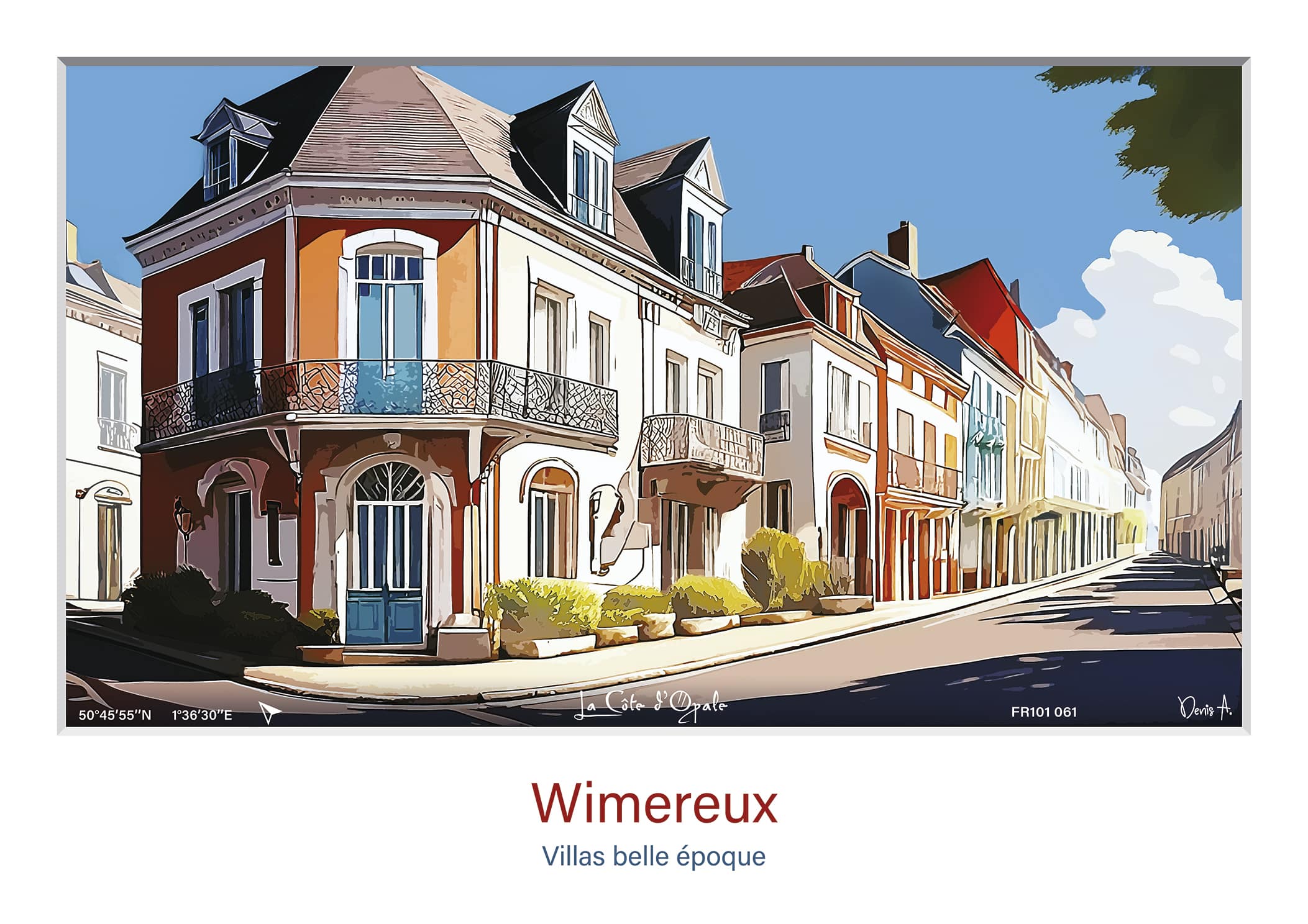 Affiche Wimereux Villas belle epoque FR101 061