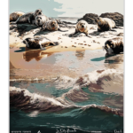Affiche Refuge des phoques - Baie de Somme