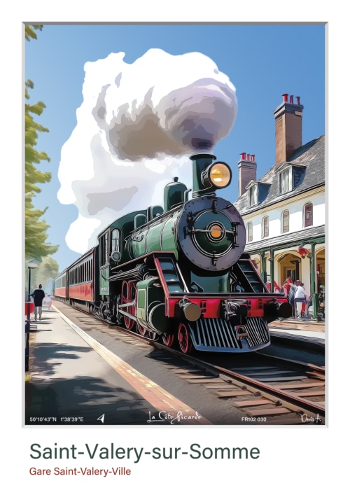 Affiche Gare Saint-Valery-Ville - Saint-Valery-sur-Somme