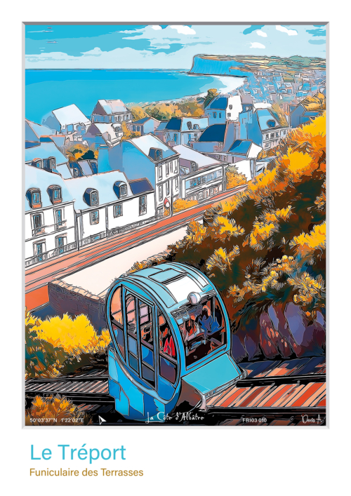 Affiche Le Treport Funiculaire des Terrasses FR103 010