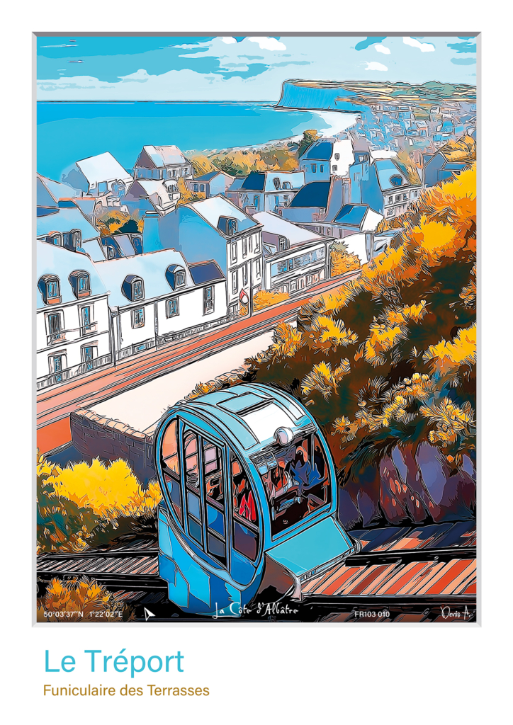 Affiche Le Treport Funiculaire des Terrasses FR103 010