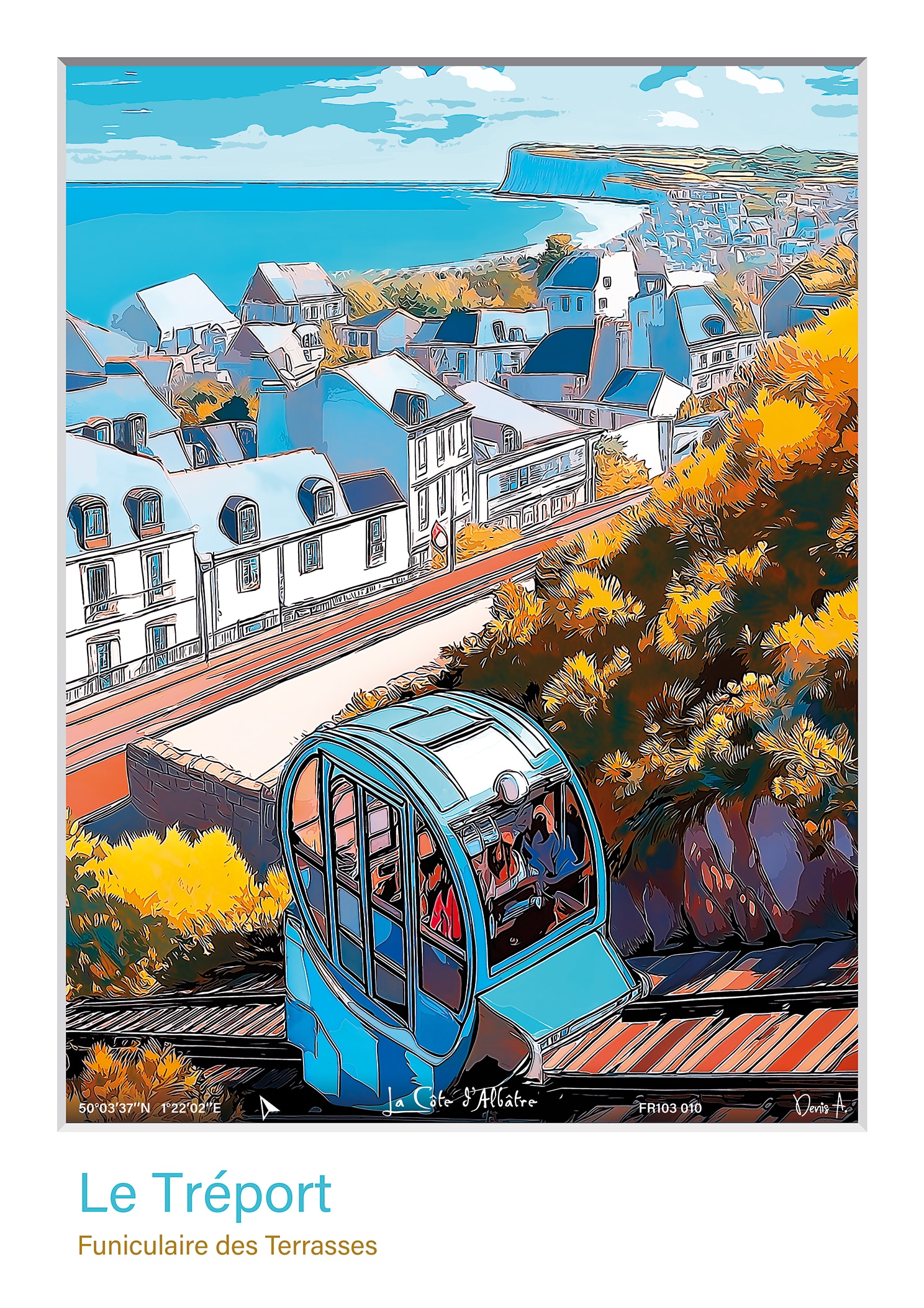 Affiche Le Treport Funiculaire des Terrasses FR103 010