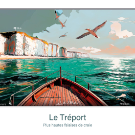 Affiche Falaise de craie du Tréport  - Le Tréport