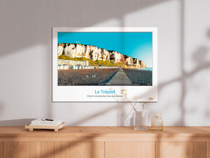 Affiche Le Tréport - Chemin de planches face aux falaises – Image 3