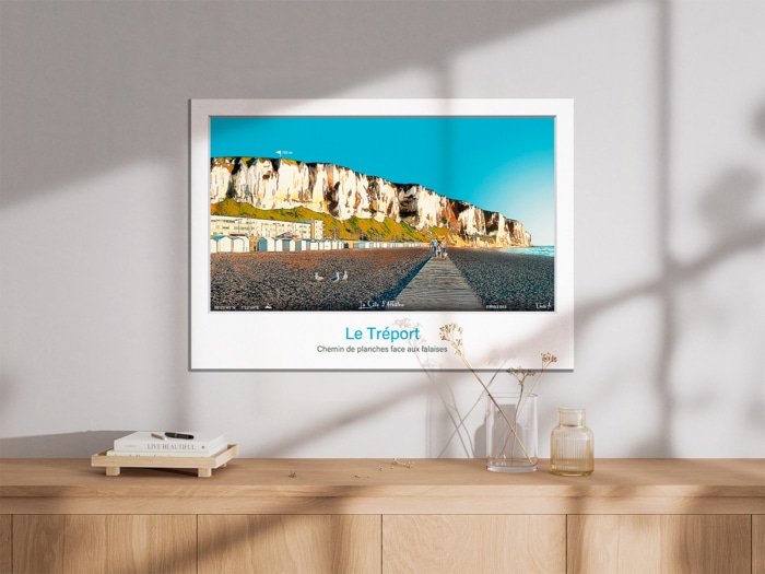 Affiche Le Tréport - Chemin de planches face aux falaises – Image 3