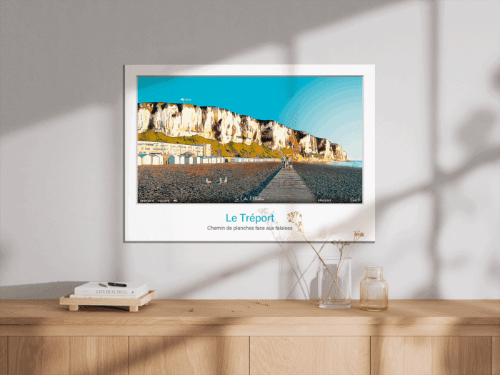 Affiche Le Tréport - Chemin de planches face aux falaises – Image 3