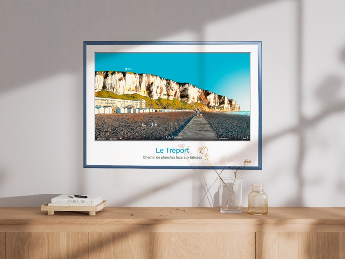 Affiche Le Tréport - Chemin de planches face aux falaises – Image 4