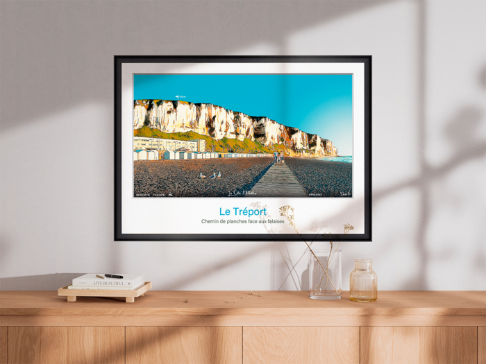 Affiche Le Tréport - Chemin de planches face aux falaises – Image 2
