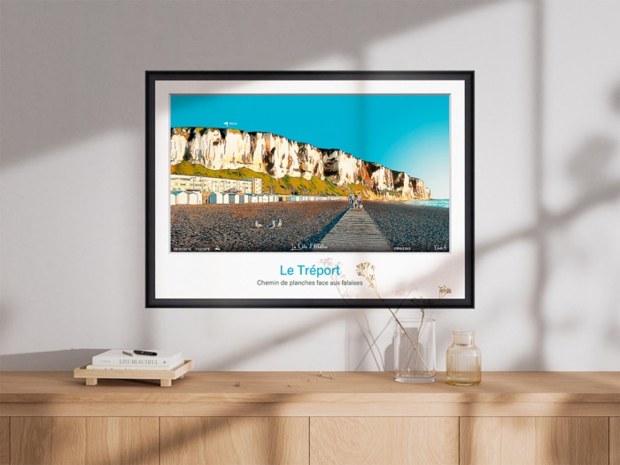 Affiche Le Tréport - Chemin de planches face aux falaises – Image 2