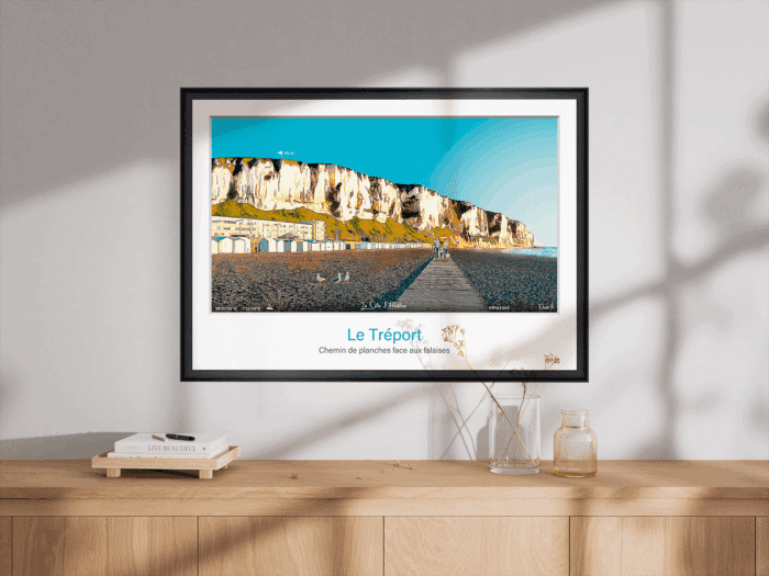 Affiche Le Tréport - Chemin de planches face aux falaises – Image 2