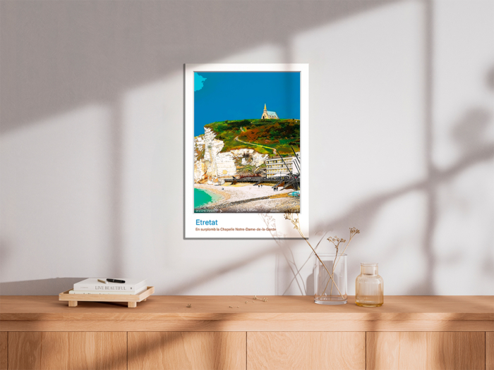 Affiche Etretat - En surplomb la Chapelle Notre-Dame-de-la-Garde – Image 5