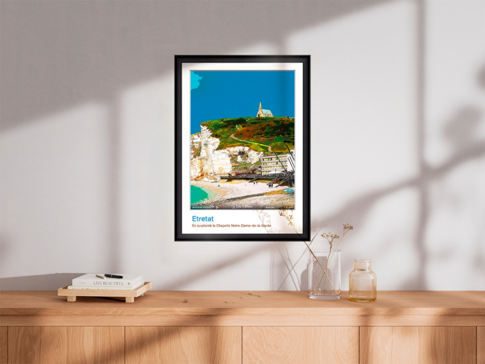 Affiche Etretat - En surplomb la Chapelle Notre-Dame-de-la-Garde – Image 4