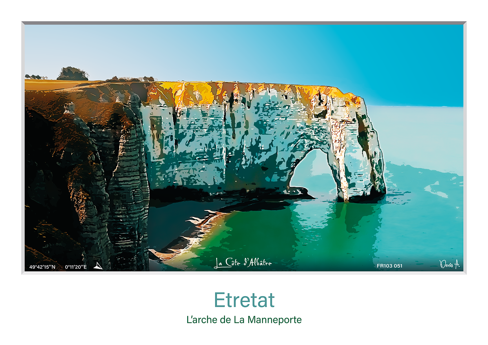 Affiche Etretat - Arche de La Manneporte 3 Affiche Etretat larche de La Manneporte FR103 051 1