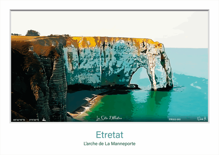 Affiche Etretat - Arche de La Manneporte