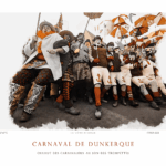 Affiche Carnaval de Dunkerque - Chahut des carnavaleux au son des trompettes