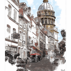 Affiche Basilique Notre-Dame - Boulogne-sur-Mer, Parvis Notre-Dame