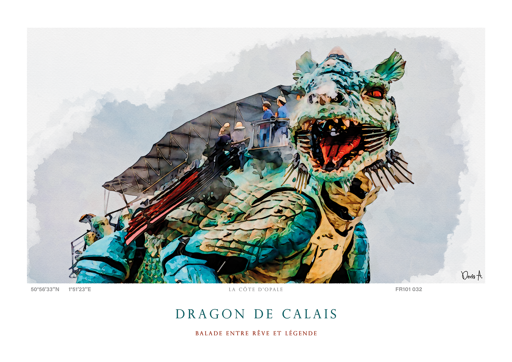 Affiche Dragon de Calais - Balade entre rêve et légende 79 Affiche Dragon de Calais Balade entre reve et legende FR101 032 1