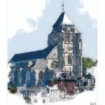Affiche Eglise Saint-Jacques - Le Tréport, Place de l'église