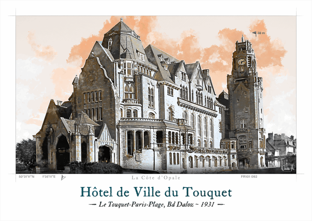 Affiche Hotel de Ville du Touquet Le Touquet Paris Plage FR101 092