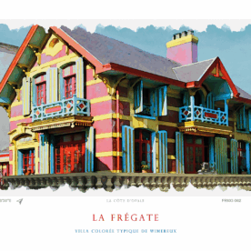 Affiche La Frégate - Villa colorée typique de Wimereux