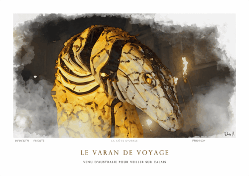 Affiche Le Varan de Voyage Venu dAustralie pour veiller sur Calais FR101 034 2