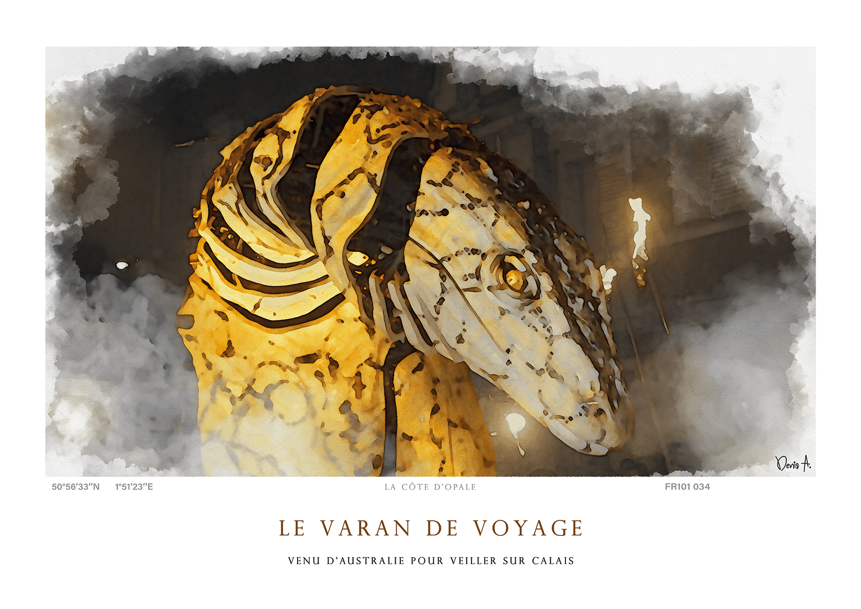 Affiche Le Varan de Voyage - Venu d'Australie pour veiller sur Calais 7 Affiche Le Varan de Voyage Venu dAustralie pour veiller sur Calais FR101 034 2