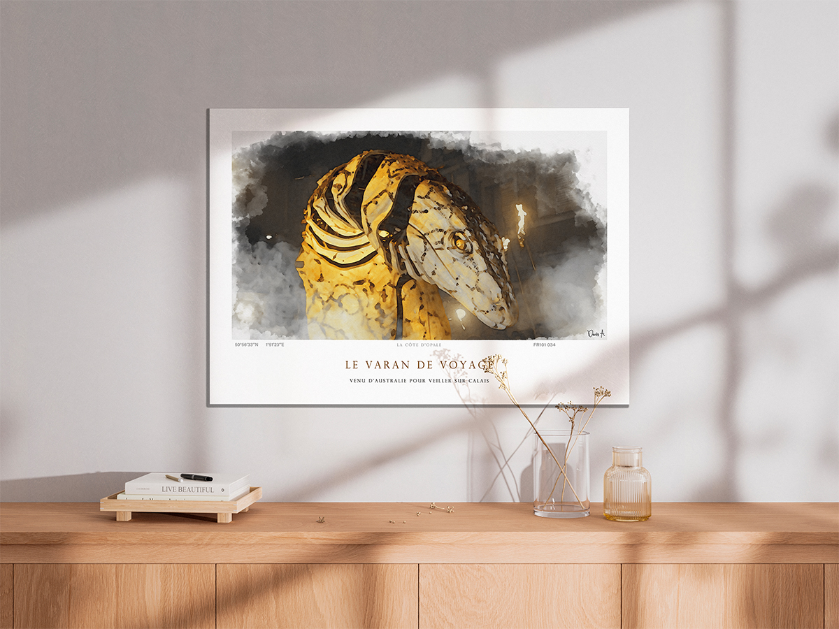 Affiche Le Varan de Voyage - Venu d'Australie pour veiller sur Calais 2 Affiche Le Varan de Voyage - Venu d'Australie pour veiller sur Calais – Image 2