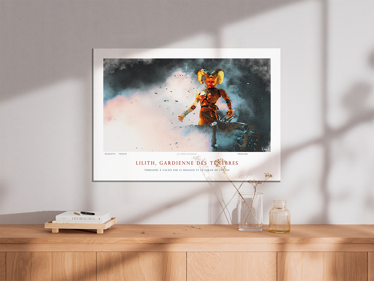 Affiche Lilith Gardienne des Ténèbres - Terrassée à Calais par le Dragon et le Varan de Voyage 3 Affiche Lilith Gardienne des Ténèbres - Terrassée à Calais par le Dragon et le Varan de Voyage – Image 3