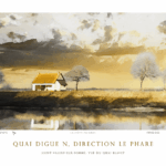 Affiche Quai Digue N, direction le Phare - Saint-Valery-sur-Somme, vue du Quai Blavet