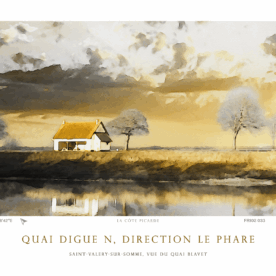 Affiche Quai Digue N, direction le Phare - Saint-Valery-sur-Somme, vue du Quai Blavet
