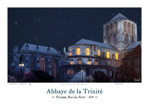 Affiche Abbaye de la Trinité - Fécamp, Rue des Forts 12 Affiche Abbaye de la Trinite Fecamp FR103 040 1