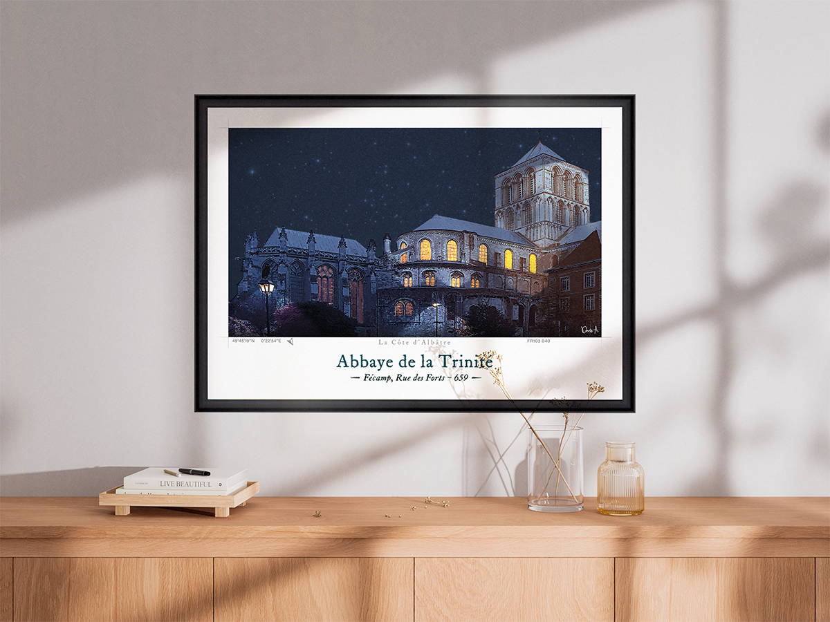 Affiche Abbaye de la Trinité - Fécamp, Rue des Forts 2 Affiche Abbaye de la Trinité - Fécamp, Rue des Forts – Image 2