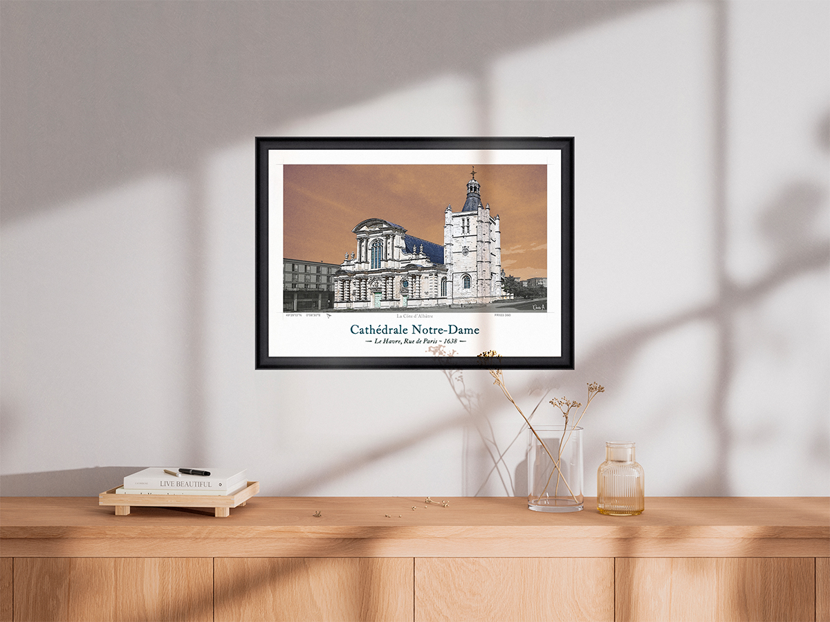 Affiche Cathédrale Notre-Dame - Le Havre, Rue de Paris 4 Affiche Cathédrale Notre-Dame - Le Havre, Rue de Paris – Image 4